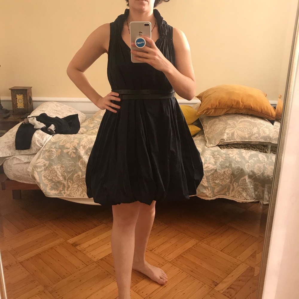 All Saints Black Belted Dress